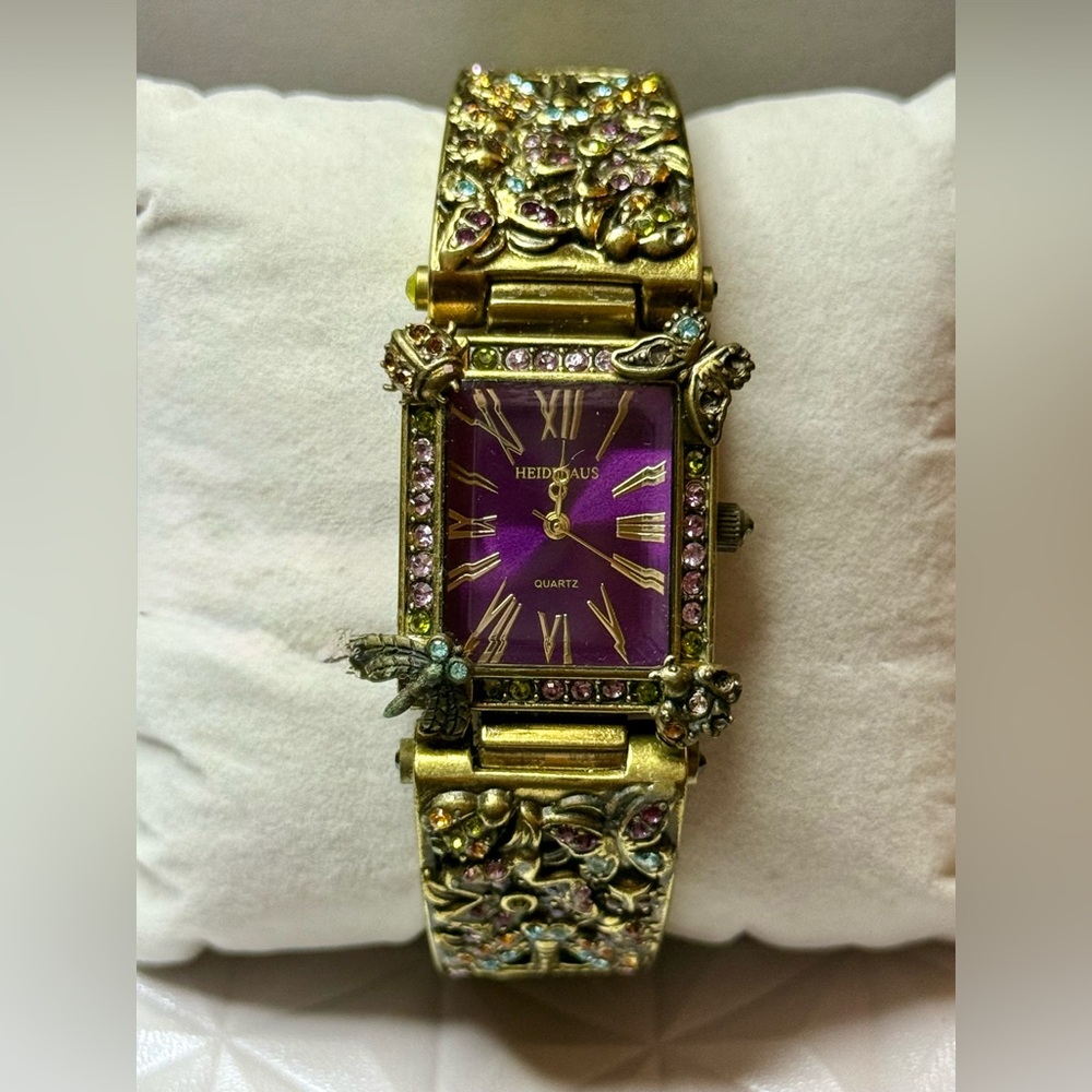 Heidi Daus ~ Butterfly🦋Dragonfly Bumblebee 🐝 Ladybug 🐞 Swarovski Crystal Cuff - Picture 2 of 11